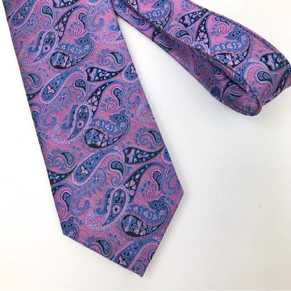 Beau Brummel Soho Hand Made 100% Silk Paisley Neck Tie - Picture 5 of 9